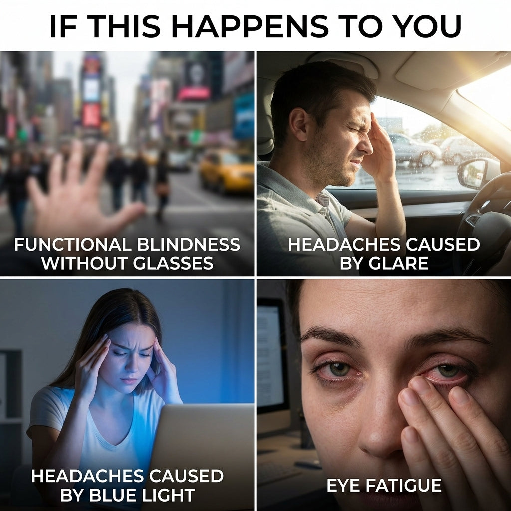 🕶️Smart Vision Glasses – Anti-Glare UV Protection with Infrared Night Vision & Impact-Resistant Lenses
