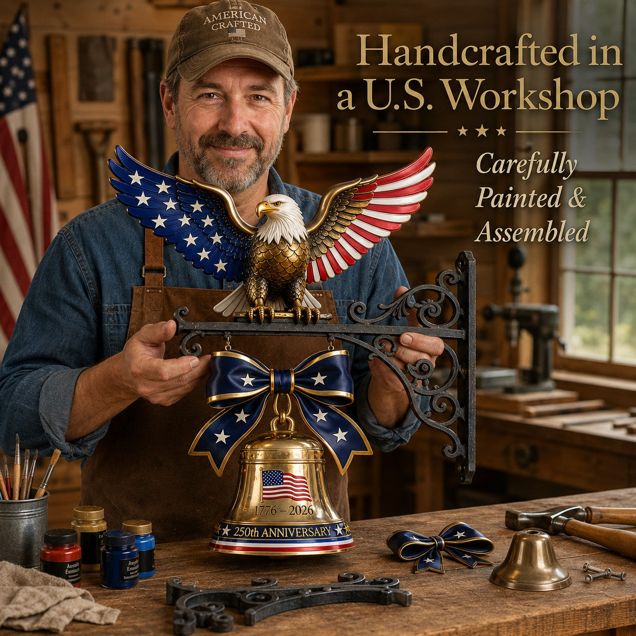 🔥 Ring in the Semiquincentennial: 1776-2026 "Spirit of Liberty" Eagle Bell