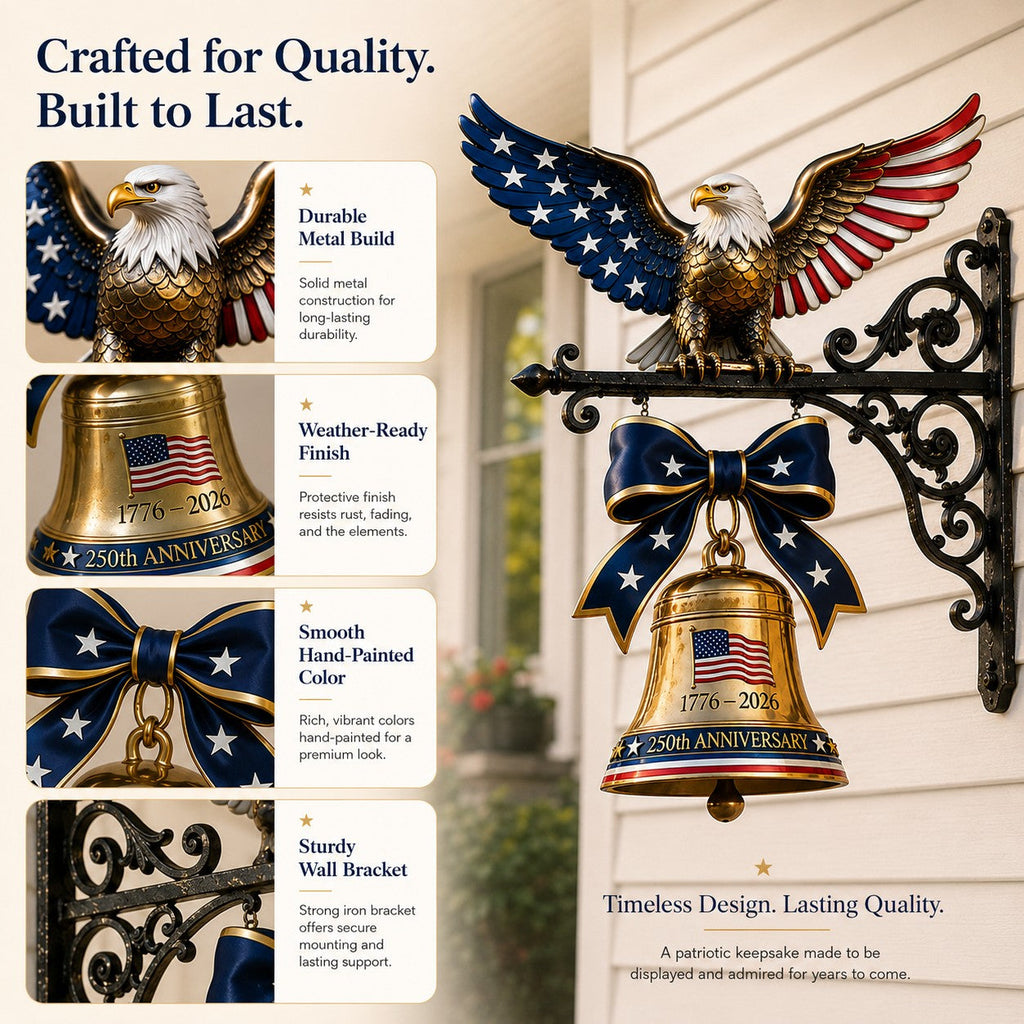 🔥 Ring in the Semiquincentennial: 1776-2026 "Spirit of Liberty" Eagle Bell