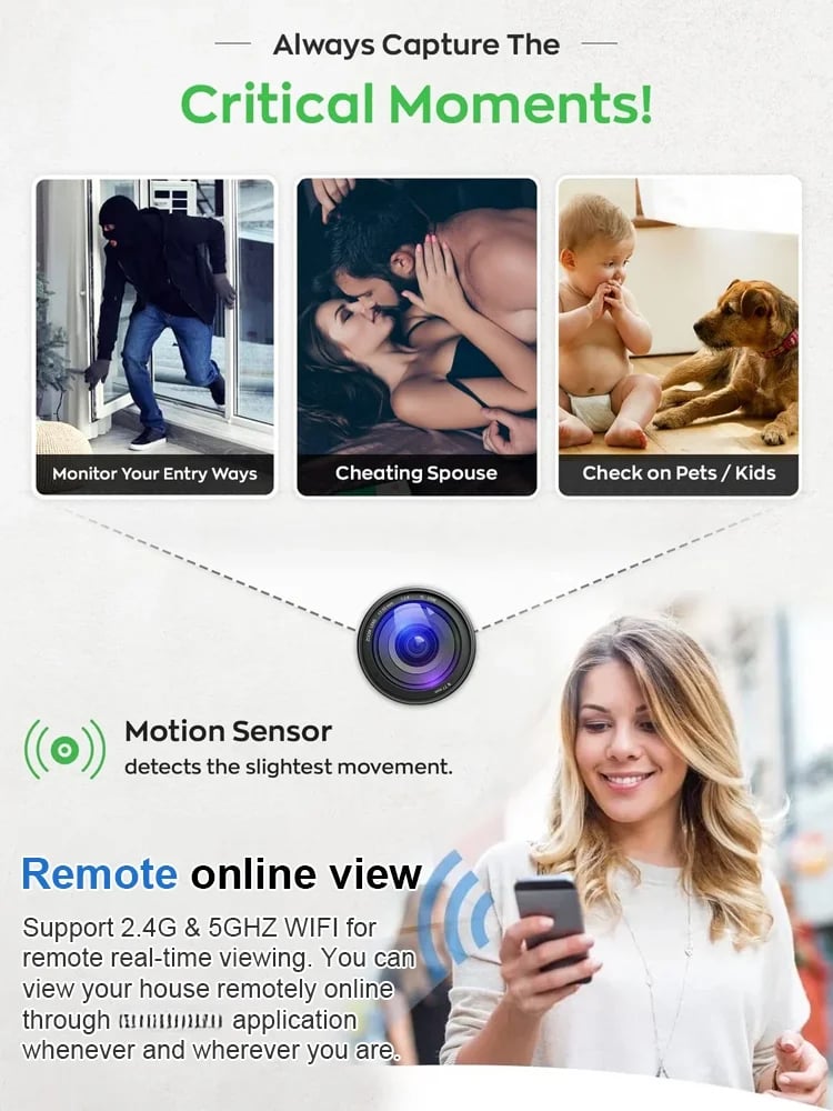 🔥LAST DAY SALE 49%OFF🔥📷 Mini Full HD 4K Security Camera
