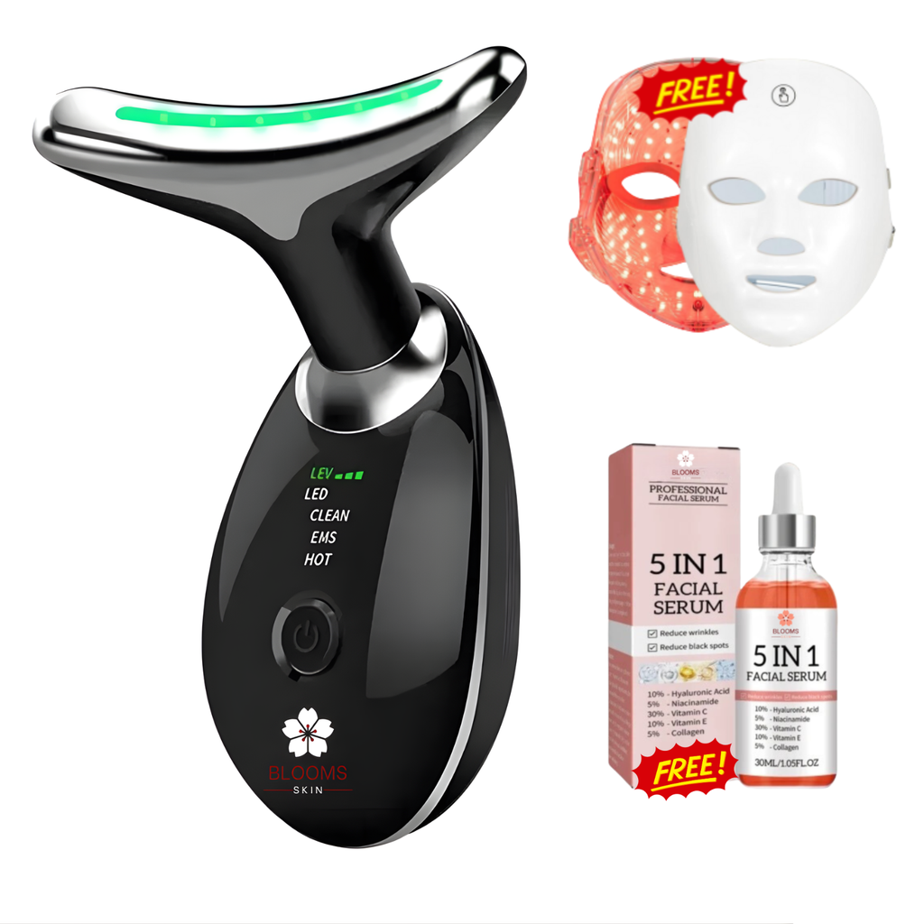 EMS Thermal Neck Lifting And Tighten Massager Electric Microcurrent Wrinkle Remover