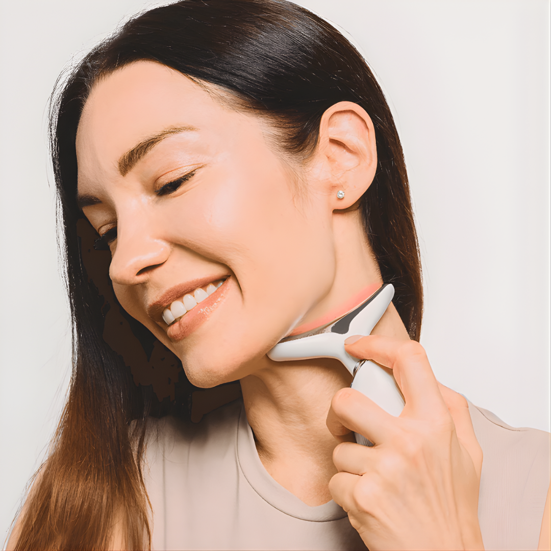 EMS Thermal Neck Lifting And Tighten Massager Electric Microcurrent Wrinkle Remover