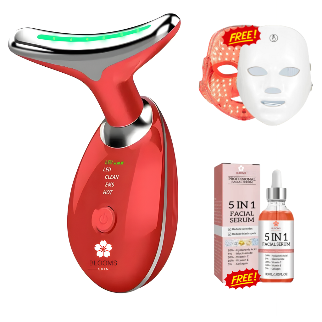 EMS Thermal Neck Lifting And Tighten Massager Electric Microcurrent Wrinkle Remover