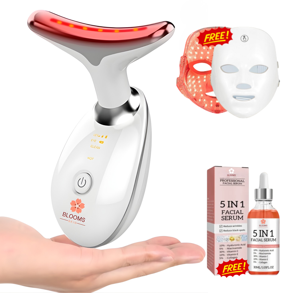 EMS Thermal Neck Lifting And Tighten Massager Electric Microcurrent Wrinkle Remover