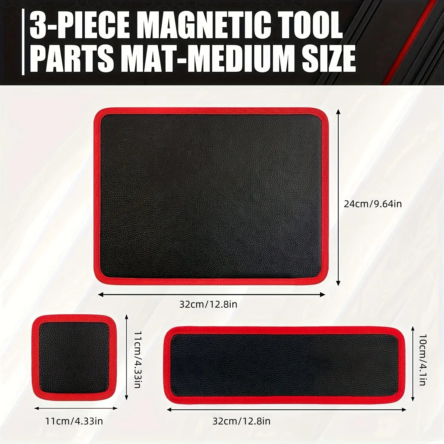 Magnetic Tool Mat & Holder | 12.8"x9.8" Flexible Magnetic Tray for Garage Workshop, Scratchproof PVC Surface with Non-Slip Grip | Auto Repair, Toolbox Organizer for Mechanics & DIY fathersdaygift