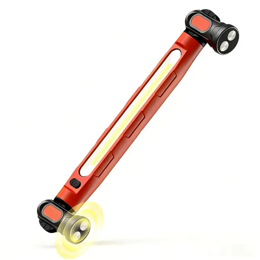 [Father's Day Gift] 5200mAh LED magnetic rechargeable light strip, 3000 lumens, with hook, ideal for mechanics, auto repair, and garage use.