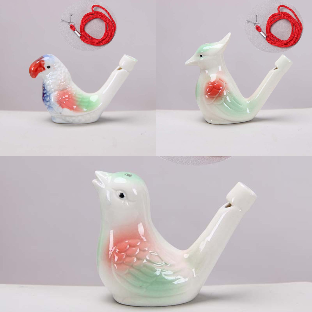 🐦 Ceramic Water Bird Whistle – Handcrafted, Realistic Chirping, Add Water to Sing (3PCS Set)
