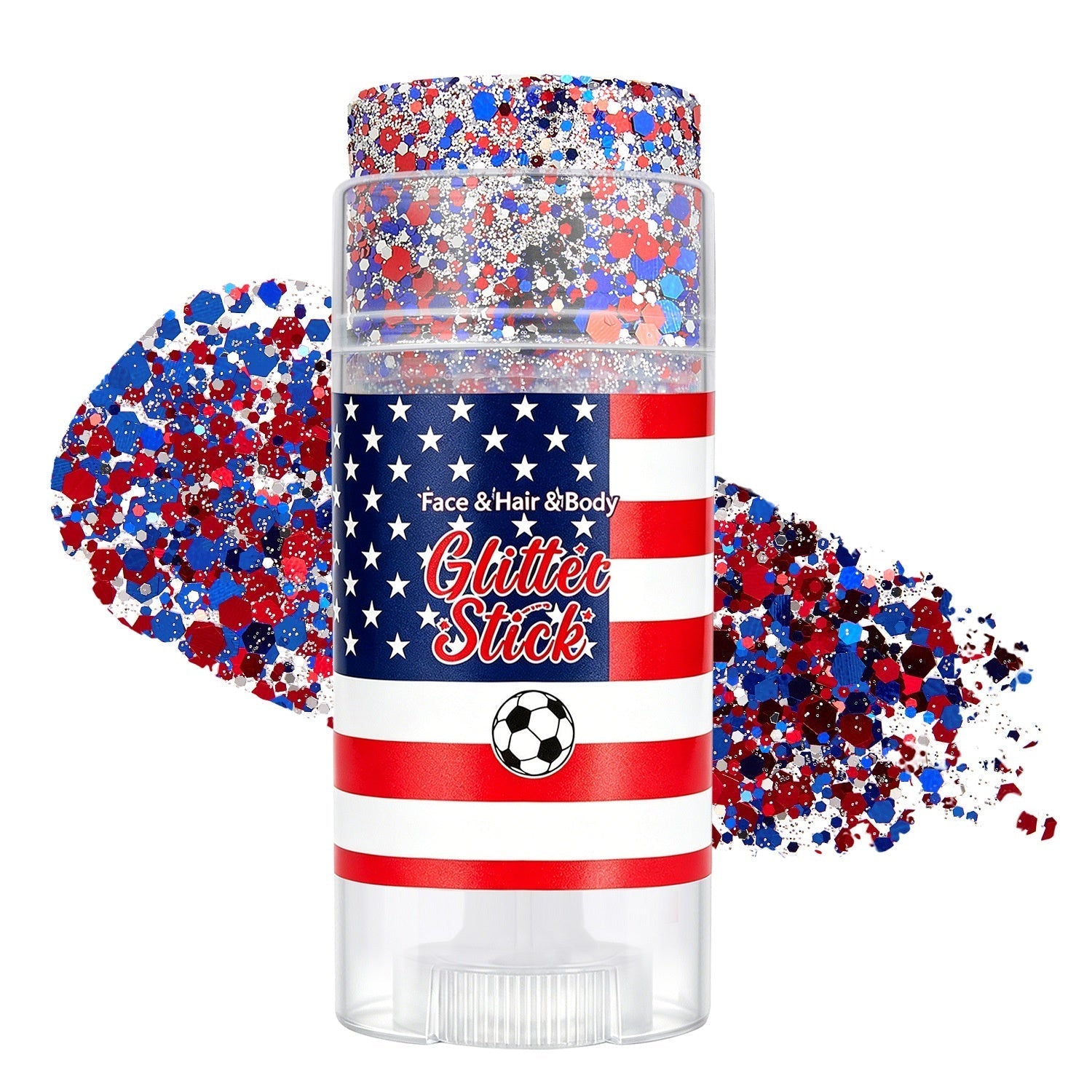Last Day Promotion!🎁🦅4th of July Glitter Stick✨🔔 Red, White & Blue Body & Hair Sparkle
