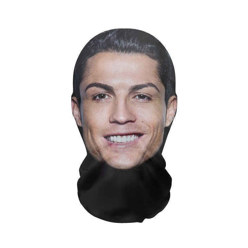 3Pcs Funny Printed Full Face Mesh Mask – Breathable Cosplay Hood for Parties & Street Style