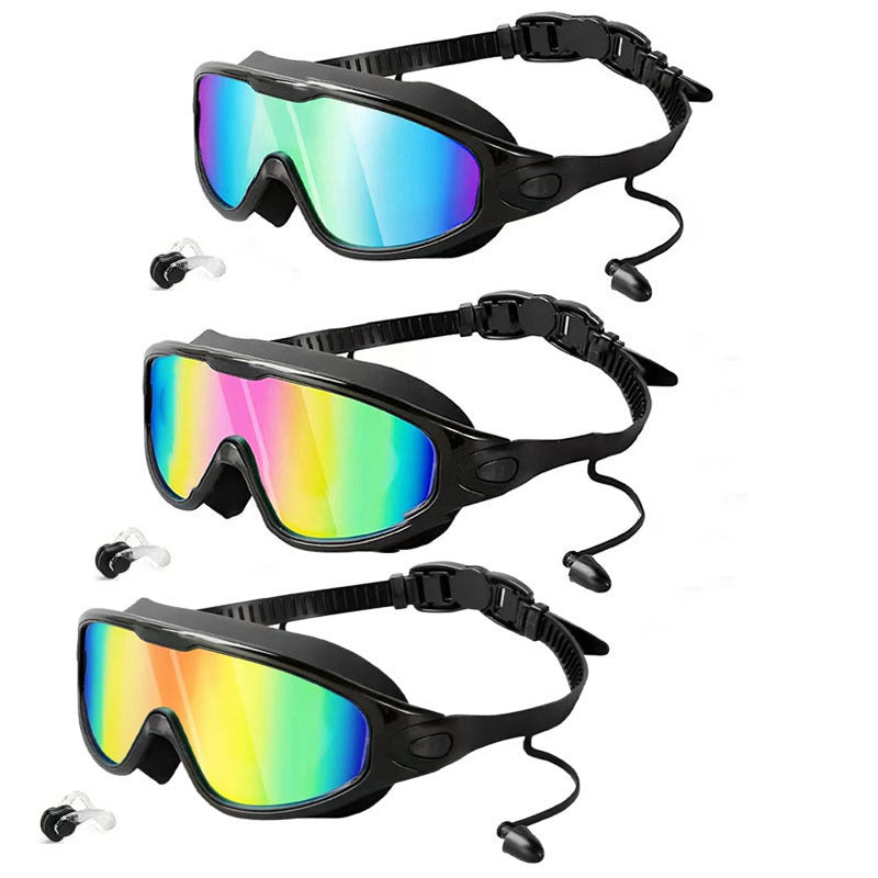 🔥Goggles Swimming Adult Swim-Goggles: Wide View with UV400 Protection Anti Fog No Leak for Men and Women