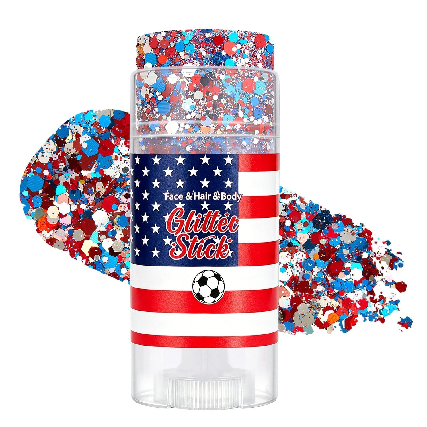 Last Day Promotion!🎁🦅4th of July Glitter Stick✨🔔 Red, White & Blue Body & Hair Sparkle
