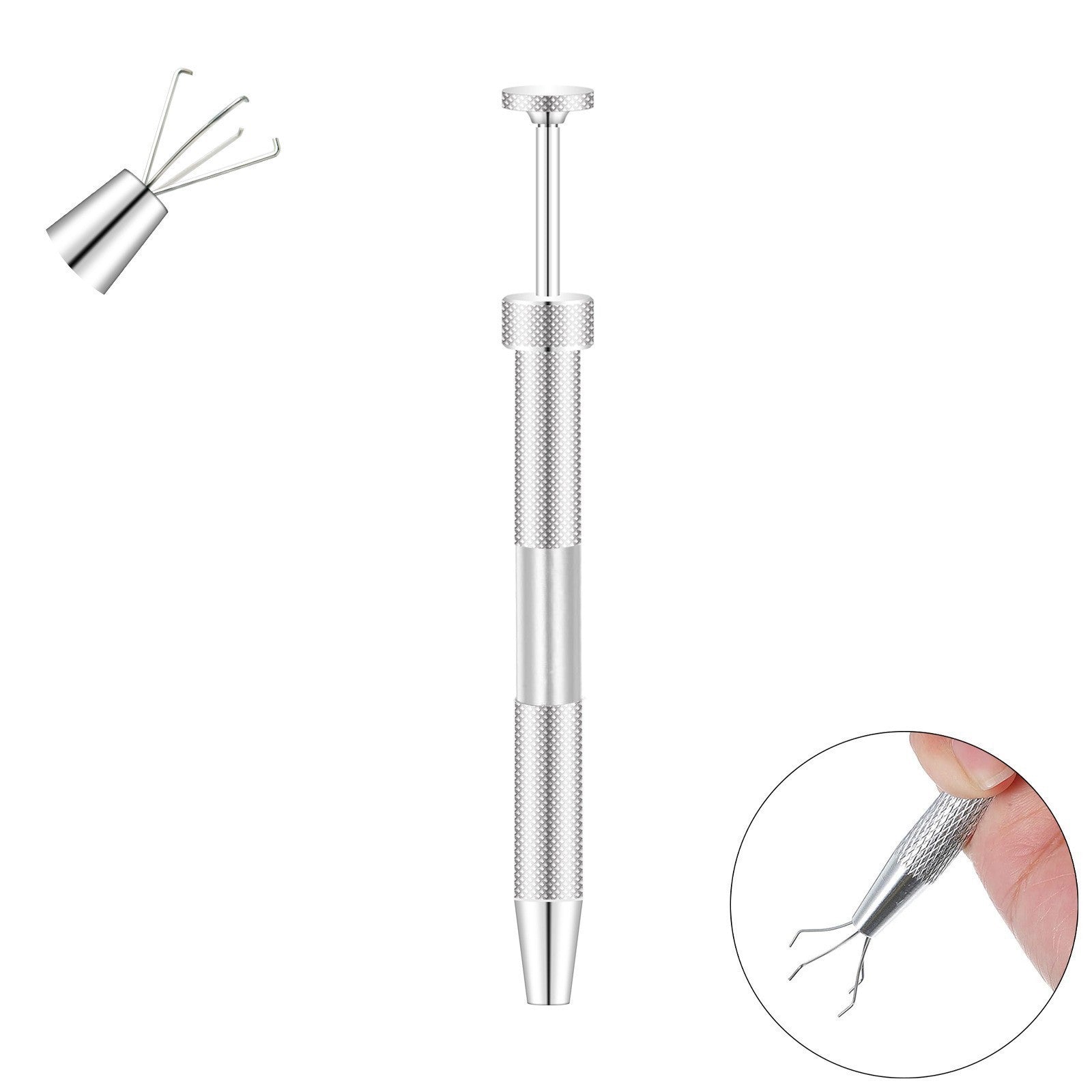 6pcs Value Pack 316L medical-grade titanium steel 18G 1.0mm Horseshoe Nose Hoop Internally Threaded Gems Nose Ring with Free Ball Holder & Guiding Needle