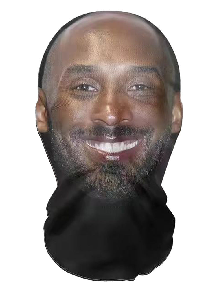 3Pcs Funny Printed Full Face Mesh Mask – Breathable Cosplay Hood for Parties & Street Style