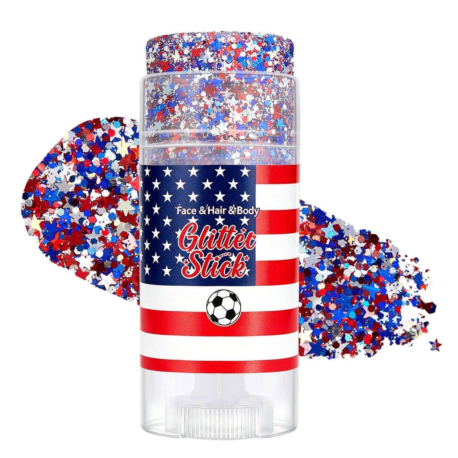 Last Day Promotion!🎁🦅4th of July Glitter Stick✨🔔 Red, White & Blue Body & Hair Sparkle