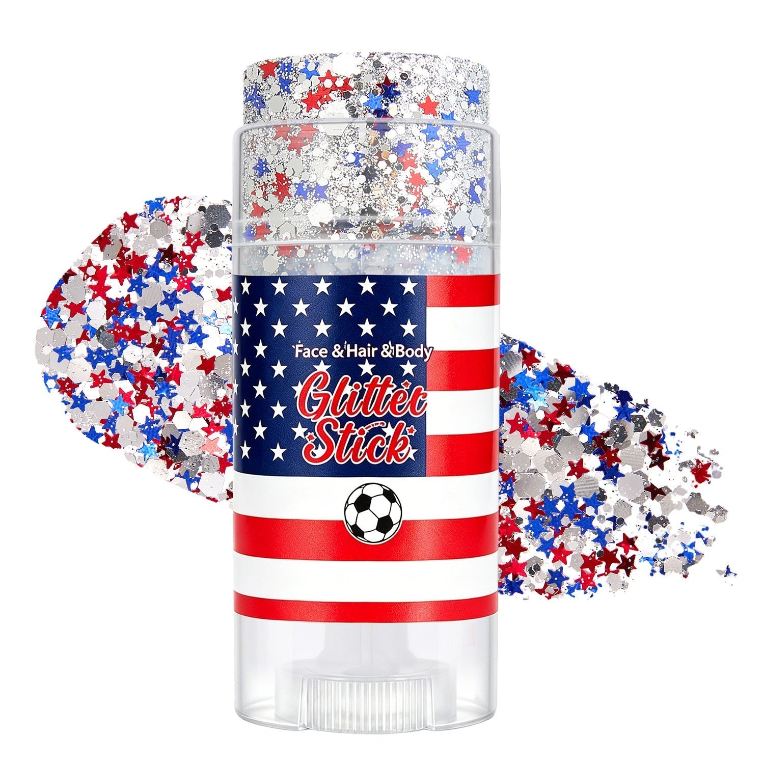 Last Day Promotion!🎁🦅4th of July Glitter Stick✨🔔 Red, White & Blue Body & Hair Sparkle