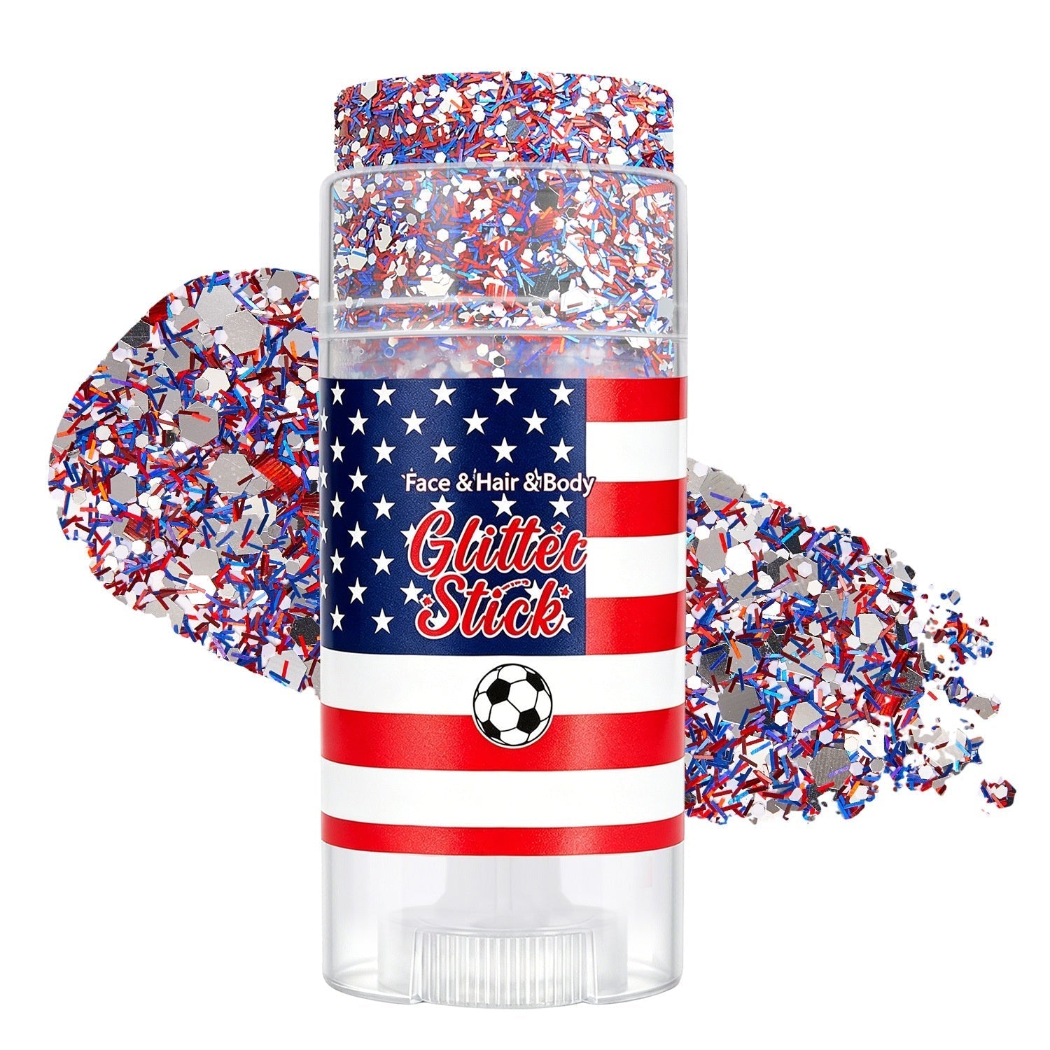 Last Day Promotion!🎁🦅4th of July Glitter Stick✨🔔 Red, White & Blue Body & Hair Sparkle