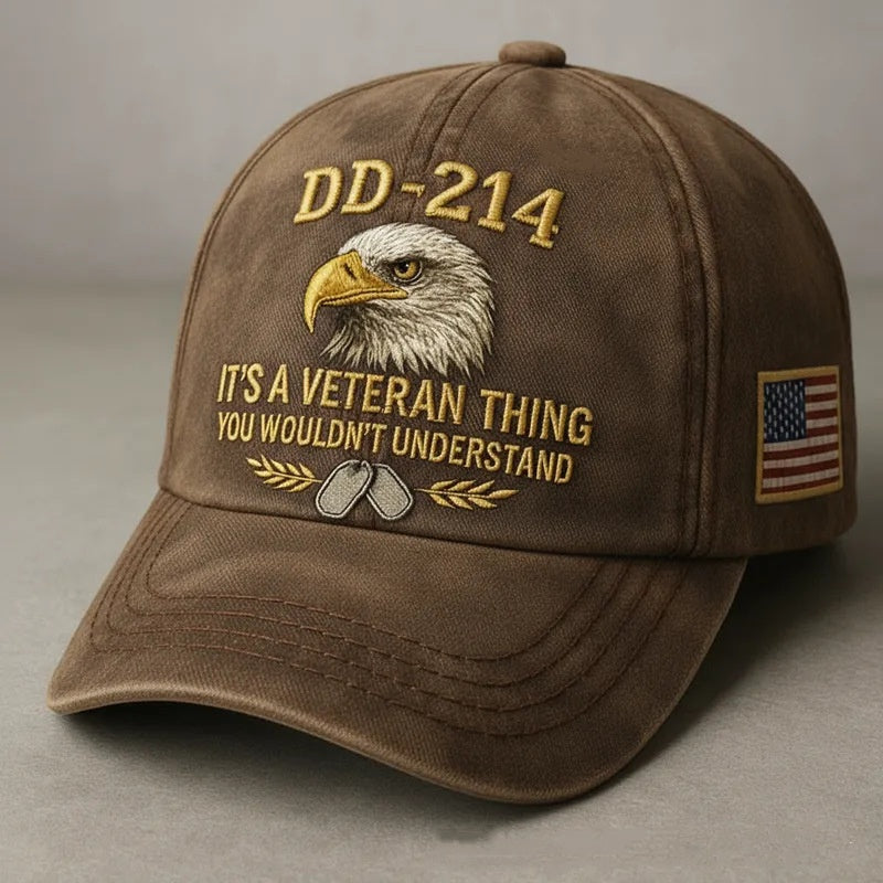 DD-214 Veteran 3D Embroidered Cap - “IT'S A VETERAN THING YOU WOULDN'T UNDERSTAND”