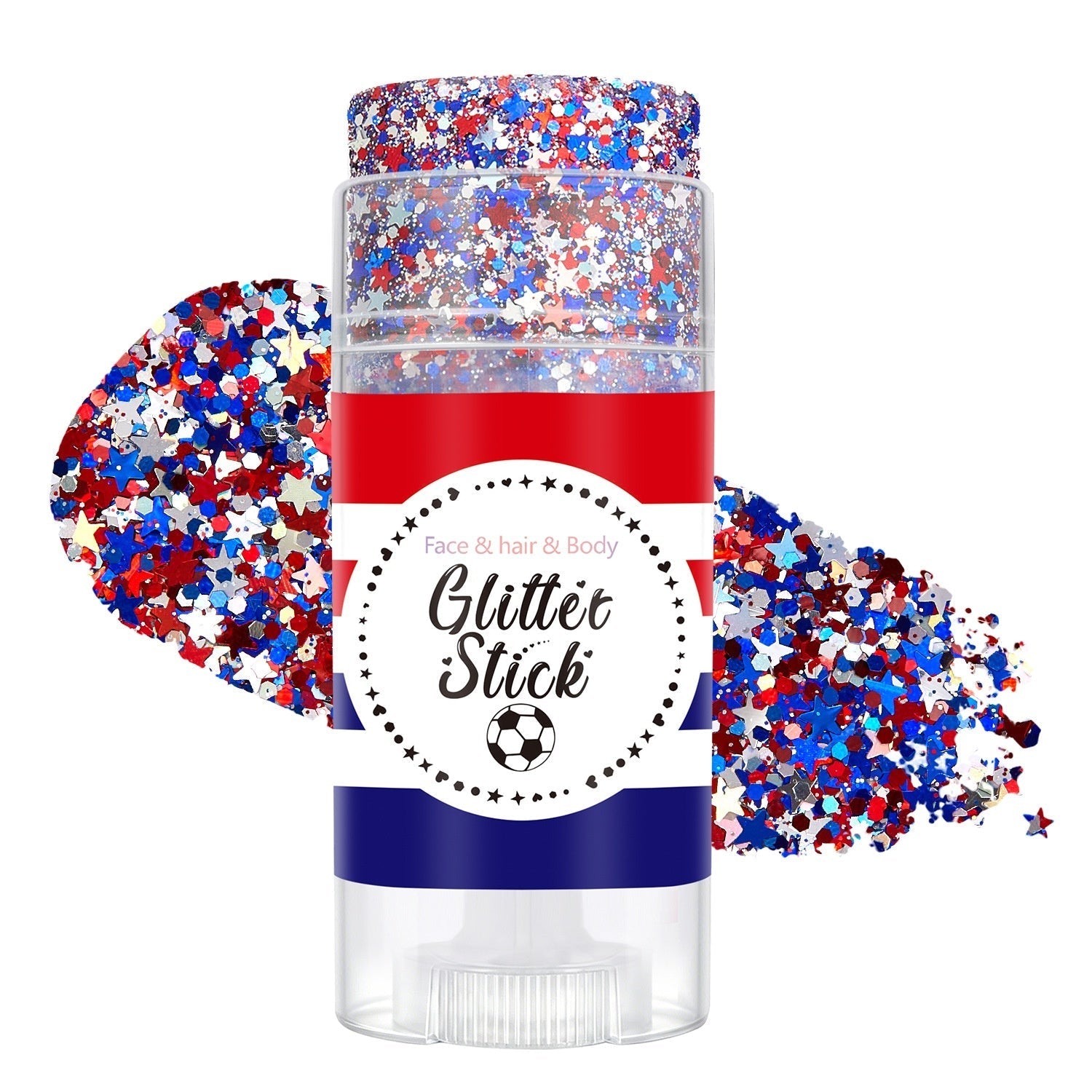 Last Day Promotion!🎁🦅4th of July Glitter Stick✨🔔 Red, White & Blue Body & Hair Sparkle