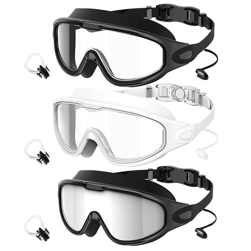🔥Goggles Swimming Adult Swim-Goggles: Wide View with UV400 Protection Anti Fog No Leak for Men and Women