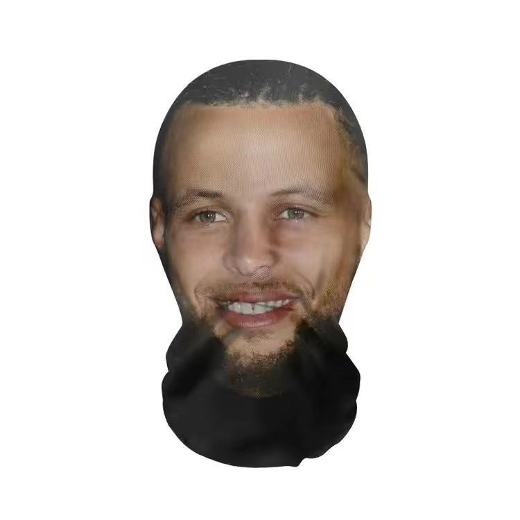 3Pcs Funny Printed Full Face Mesh Mask – Breathable Cosplay Hood for Parties & Street Style