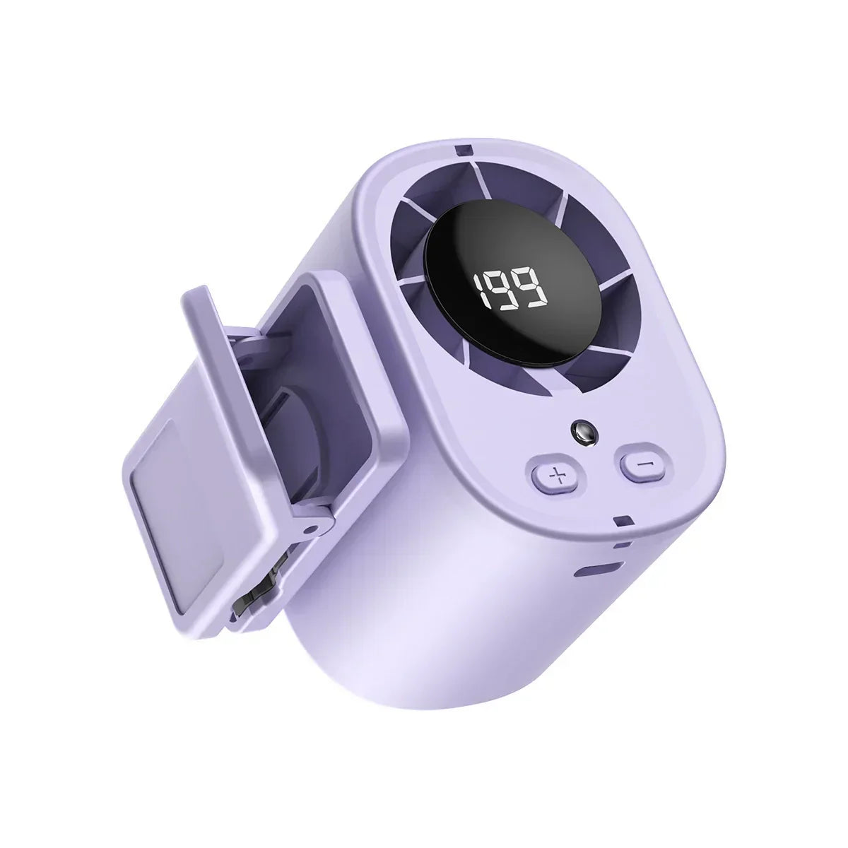 ❄️2026 Car Clip On Fan with LED Display - USB Rechargeable Personal Cooling Fan, 20Hr Battery