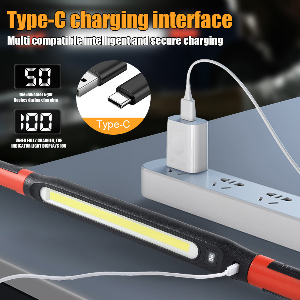 🔥🌟🔦Multifunctional magnetic rechargeable work light💡 Ideal for Mechanic, Car Repair & Garage Use