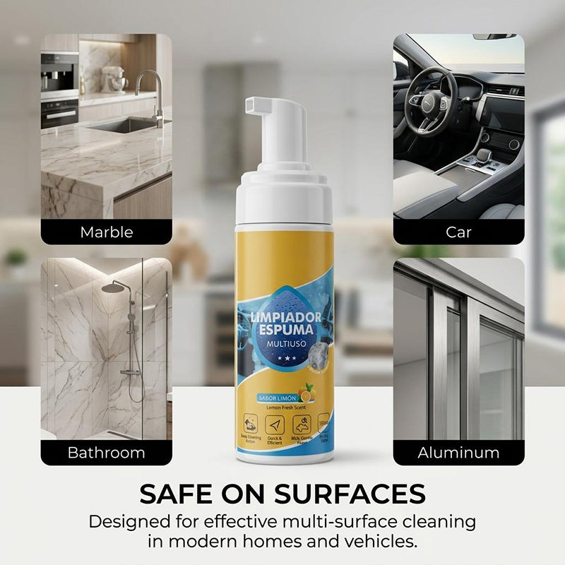 2026 New Powerful 4-in-1 Foam Cleaner – Deep Stain & Grease Remover for Home and Car