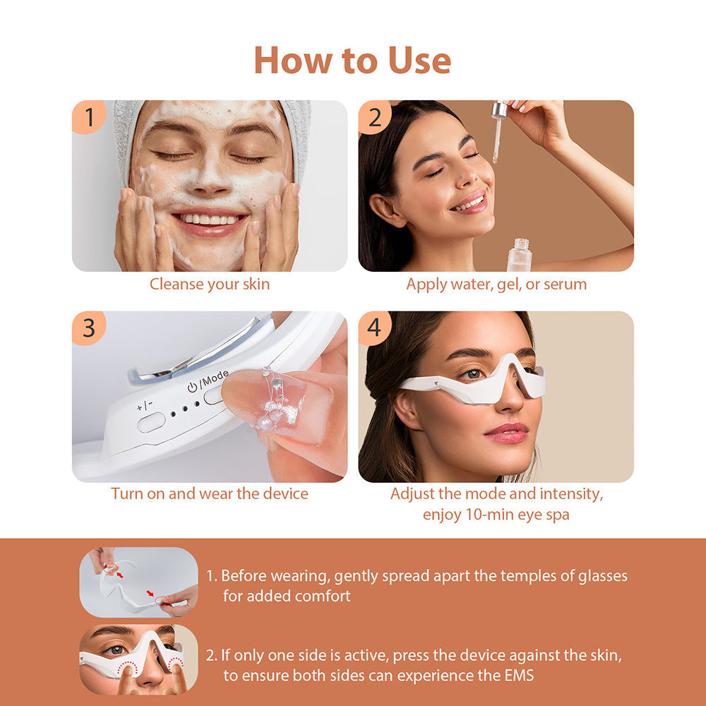 🖐️Eye Massager With Red Light For Under Eye Swelling And Fine Lines