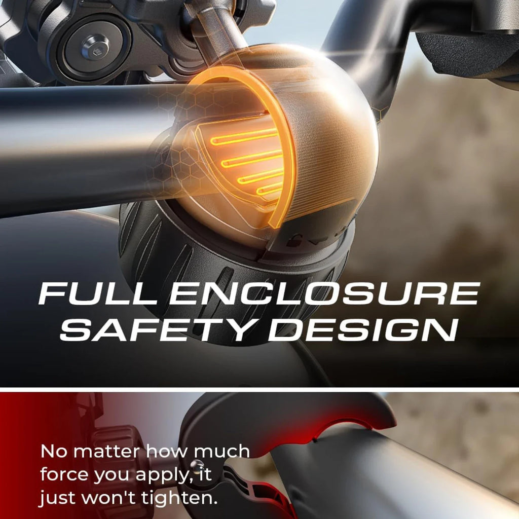 Lamicall Motorcycle Phone Mount - Dual Vibration Dampener & Anti Shake Motorcycle Cell Phone Holder for iPhone 15, 14, 13 Pro Max and More