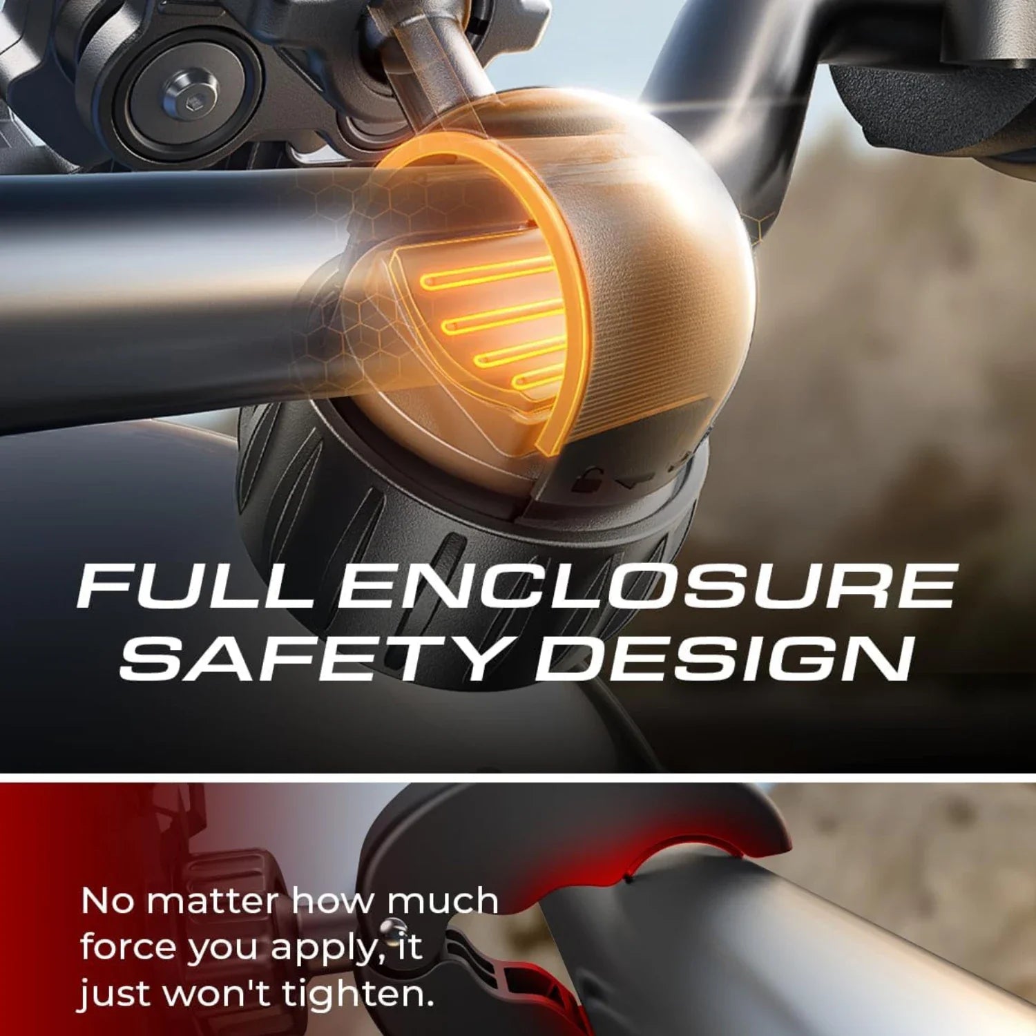 Lamicall Motorcycle Phone Mount - Dual Vibration Dampener & Anti Shake Motorcycle Cell Phone Holder for iPhone 15, 14, 13 Pro Max and More