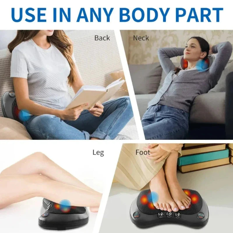 Neck Massager Home Car Neck Cervical Massage Electric Multifunctional Massage Pillow Waist Back Relaxation Device