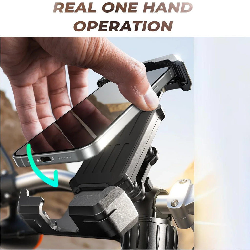 Lamicall Motorcycle Phone Mount - Dual Vibration Dampener & Anti Shake Motorcycle Cell Phone Holder for iPhone 15, 14, 13 Pro Max and More