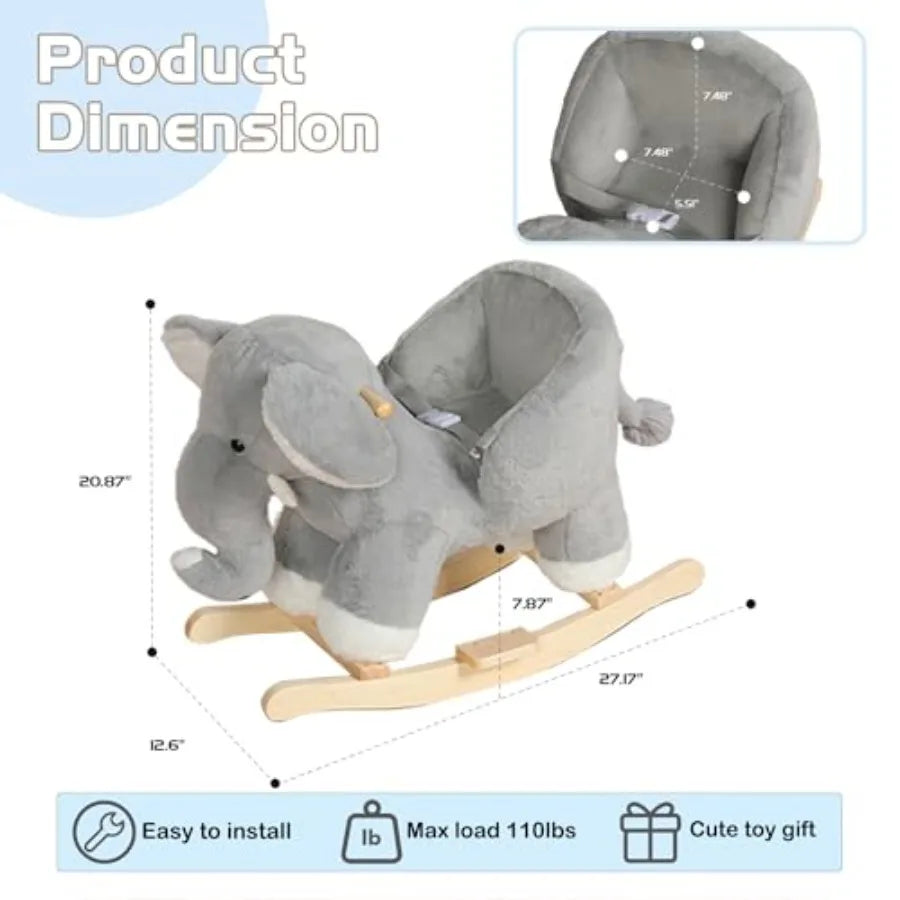 Elephant Plush Rocker