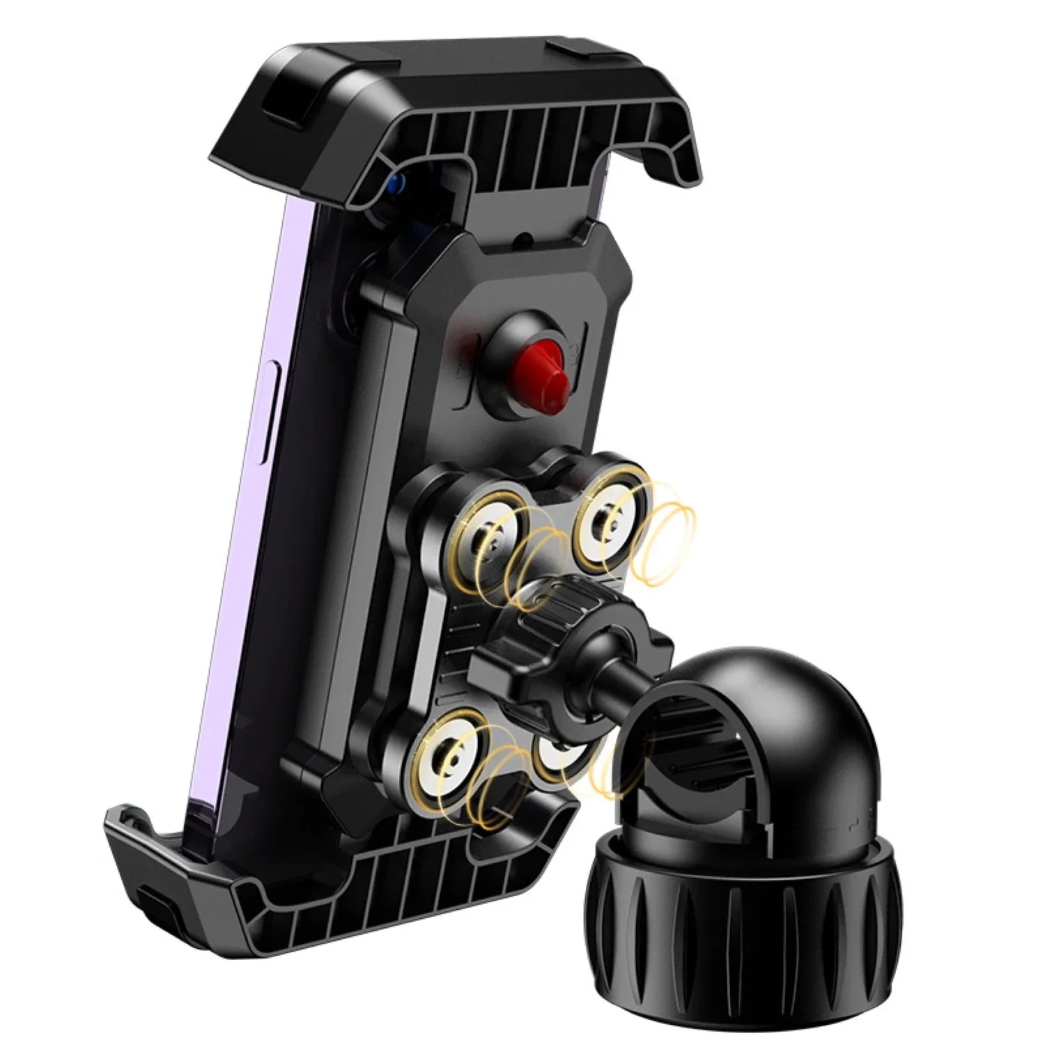 Lamicall Motorcycle Phone Mount - Dual Vibration Dampener & Anti Shake Motorcycle Cell Phone Holder for iPhone 15, 14, 13 Pro Max and More
