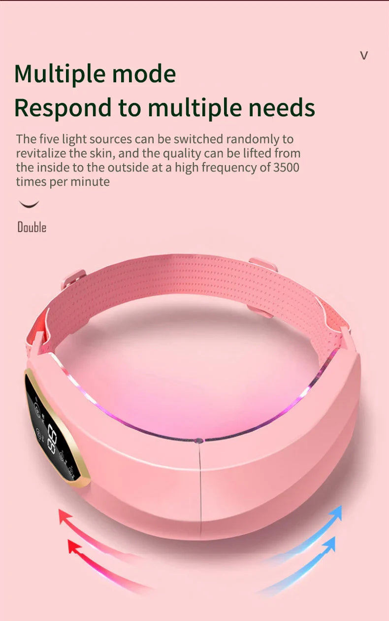 LED Photon Therapy Facial Slimming Vibration Massager Facial Lifting Device Facial Heated Double Chin V Face Vibration Massager