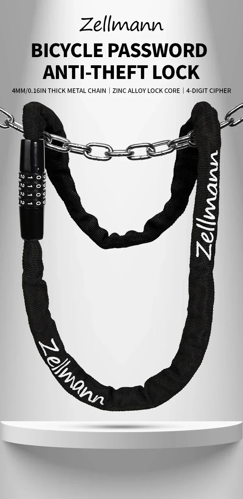 State Bicycle Co. - Steel Chain Combo Lock