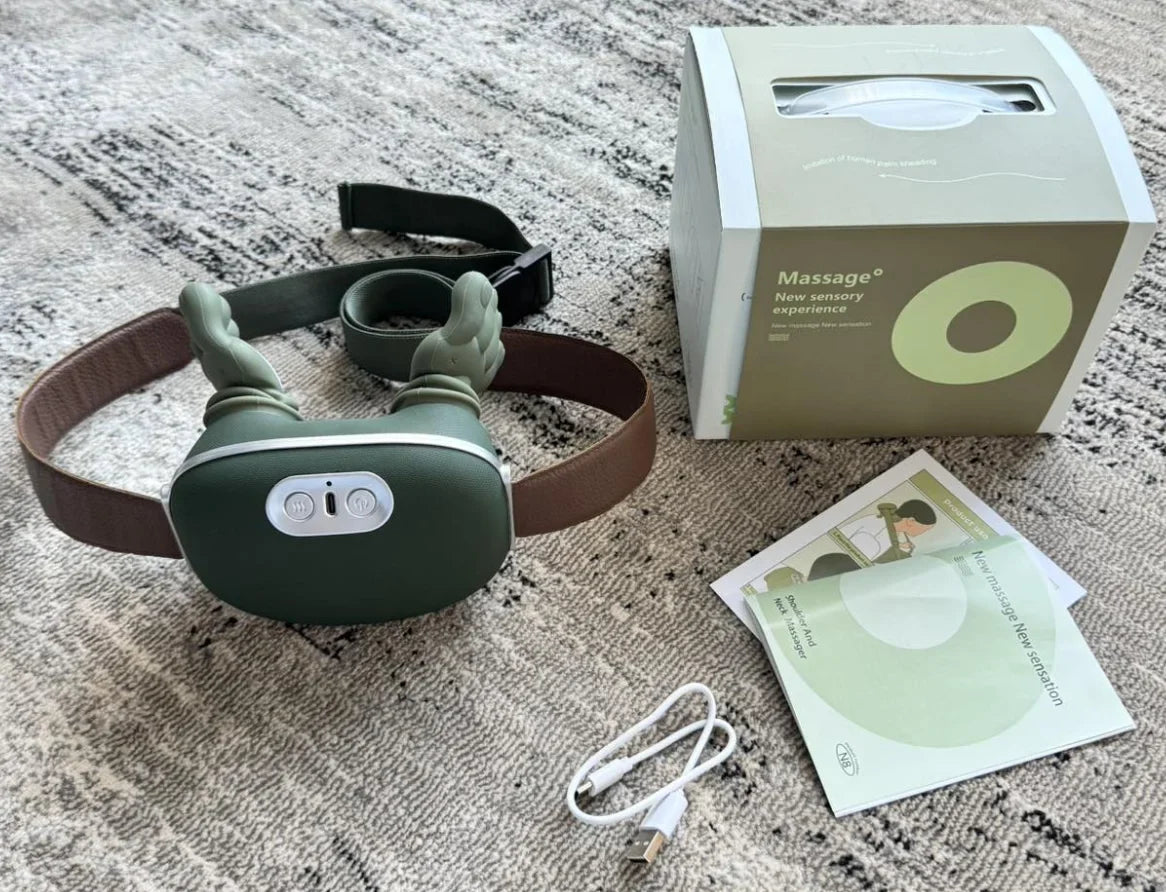 Heated Kneading Neck Massager Pillow – Cervical Relief