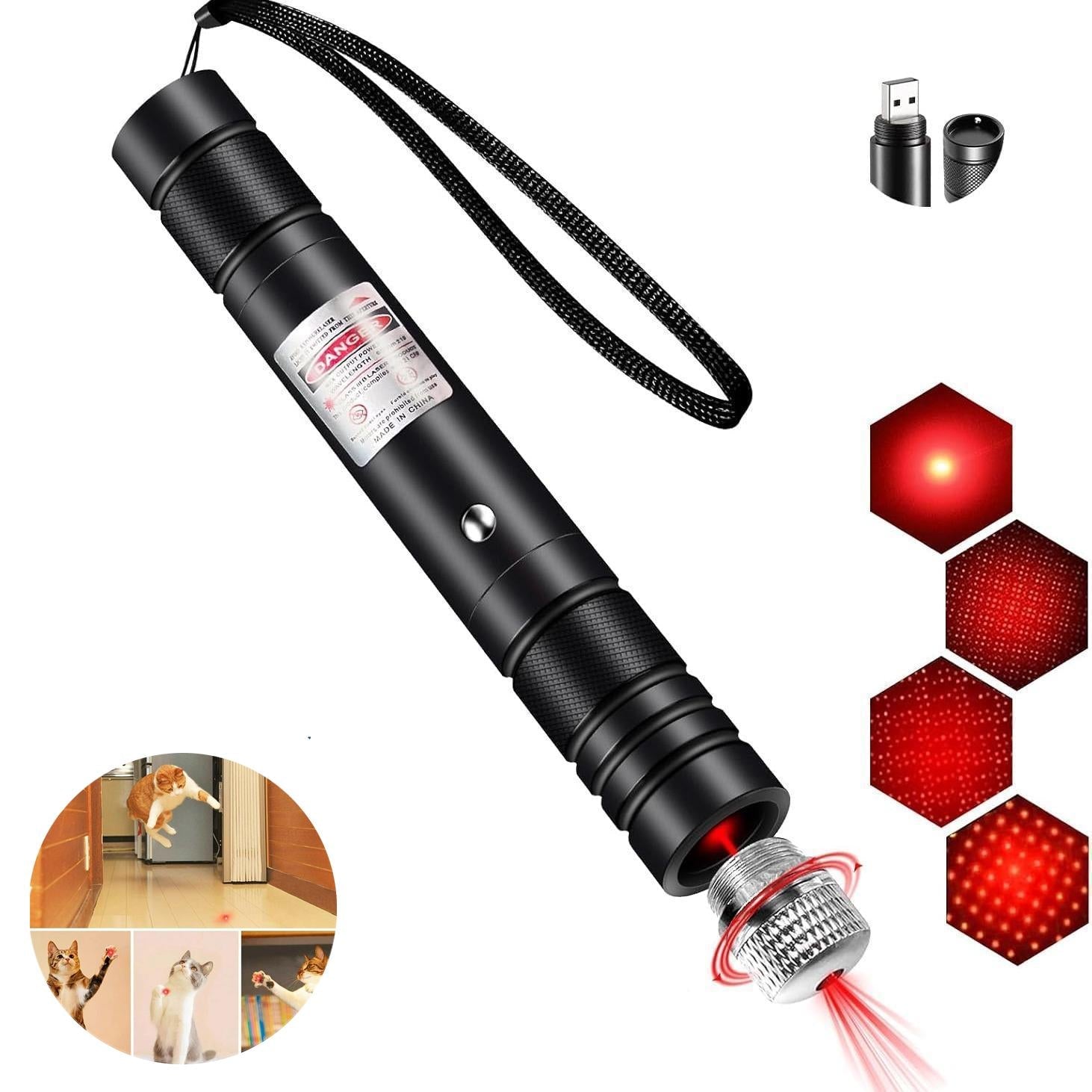 Rechargeable Green Laser Pointer/ Line Light Flashlight Long Distance Range for TV/LED/LCD Screens  Flashlights Presentation, Laser Pointer Cat Toy，Office / Outdoors / Astronomic / Construction SummerVibes petlovers