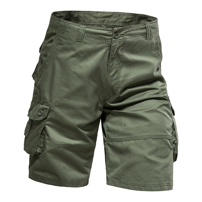 Men's Heavy-Duty Multi-Pocket Tactical Cargo Shorts - 100% Organic Cotton Hiking & Work Shorts