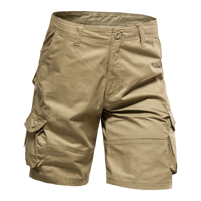 Men's Heavy-Duty Multi-Pocket Tactical Cargo Shorts - 100% Organic Cotton Hiking & Work Shorts