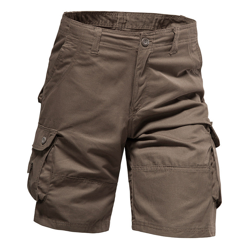 Men's Heavy-Duty Multi-Pocket Tactical Cargo Shorts - 100% Organic Cotton Hiking & Work Shorts