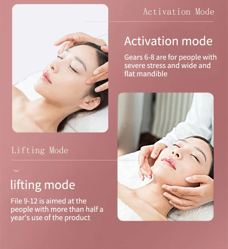 LED Photon Therapy Facial Slimming Vibration Massager Facial Lifting Device Facial Heated Double Chin V Face Vibration Massager