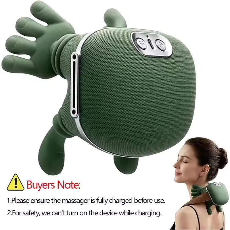 Heated Kneading Neck Massager Pillow – Cervical Relief