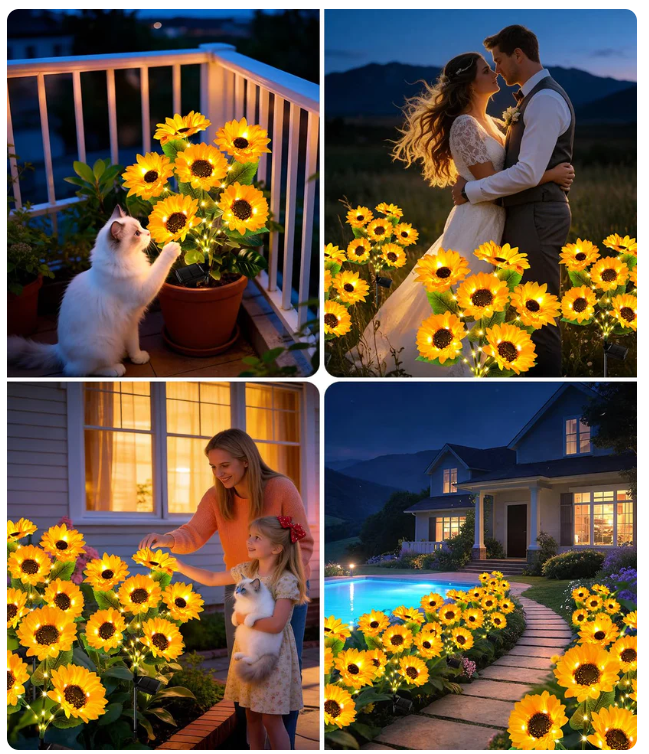 🌻 49% OFF🔥Solar Sunflower Garden Lights: Illuminate Your Outdoors with Sun-Kissed Charm