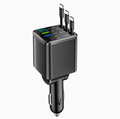 ⚡ 7-in-1 120W Retractable Car Charger – Fast Charging Power Hub with LED Voltage Display