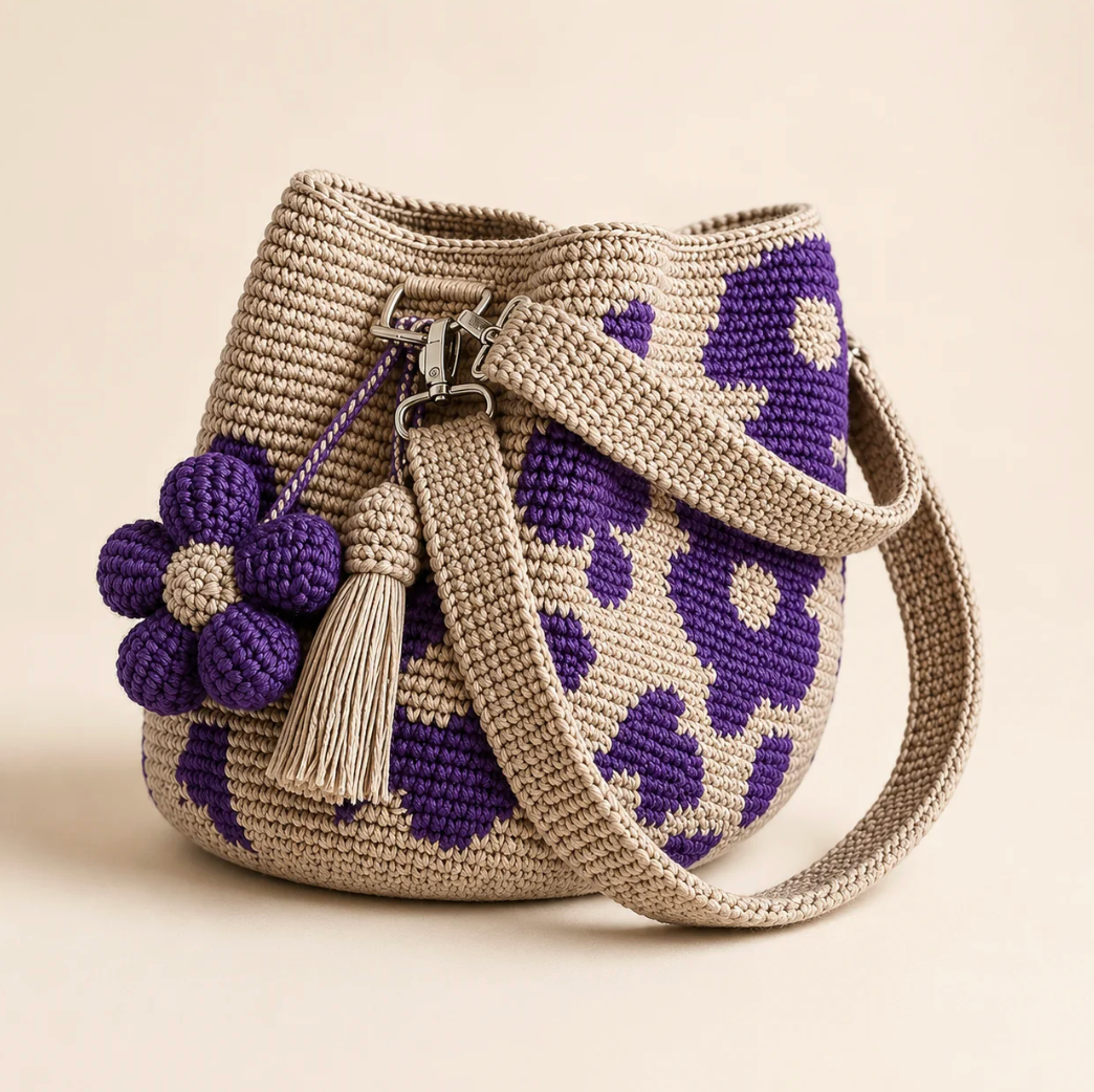 🌼Handmade Flower Crochet Bag