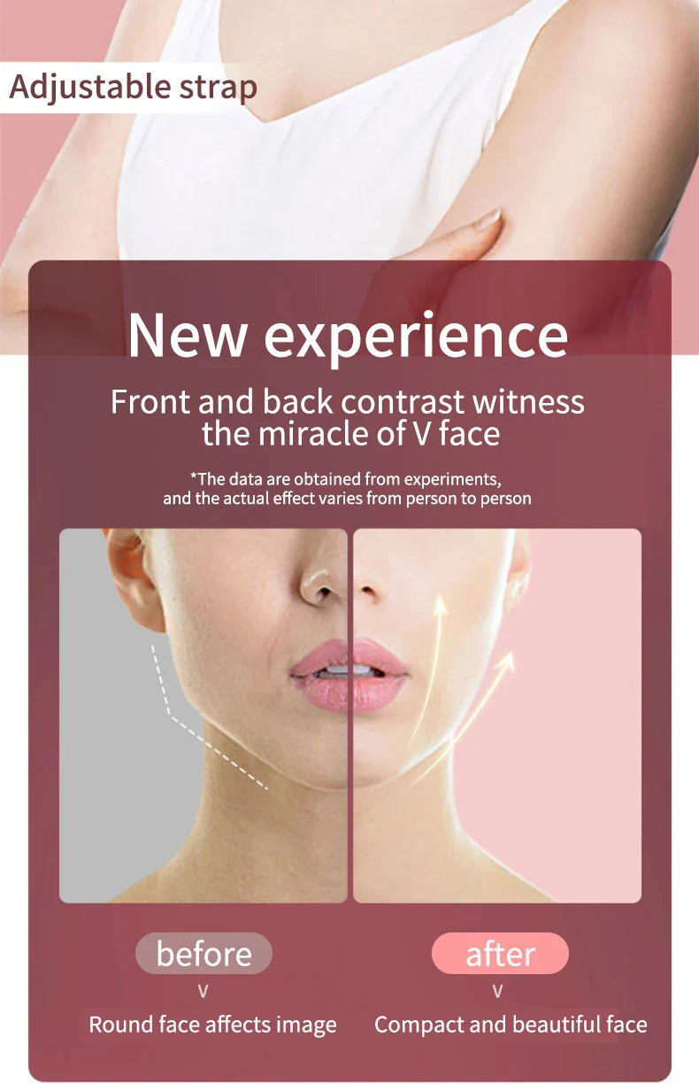 LED Photon Therapy Facial Slimming Vibration Massager Facial Lifting Device Facial Heated Double Chin V Face Vibration Massager