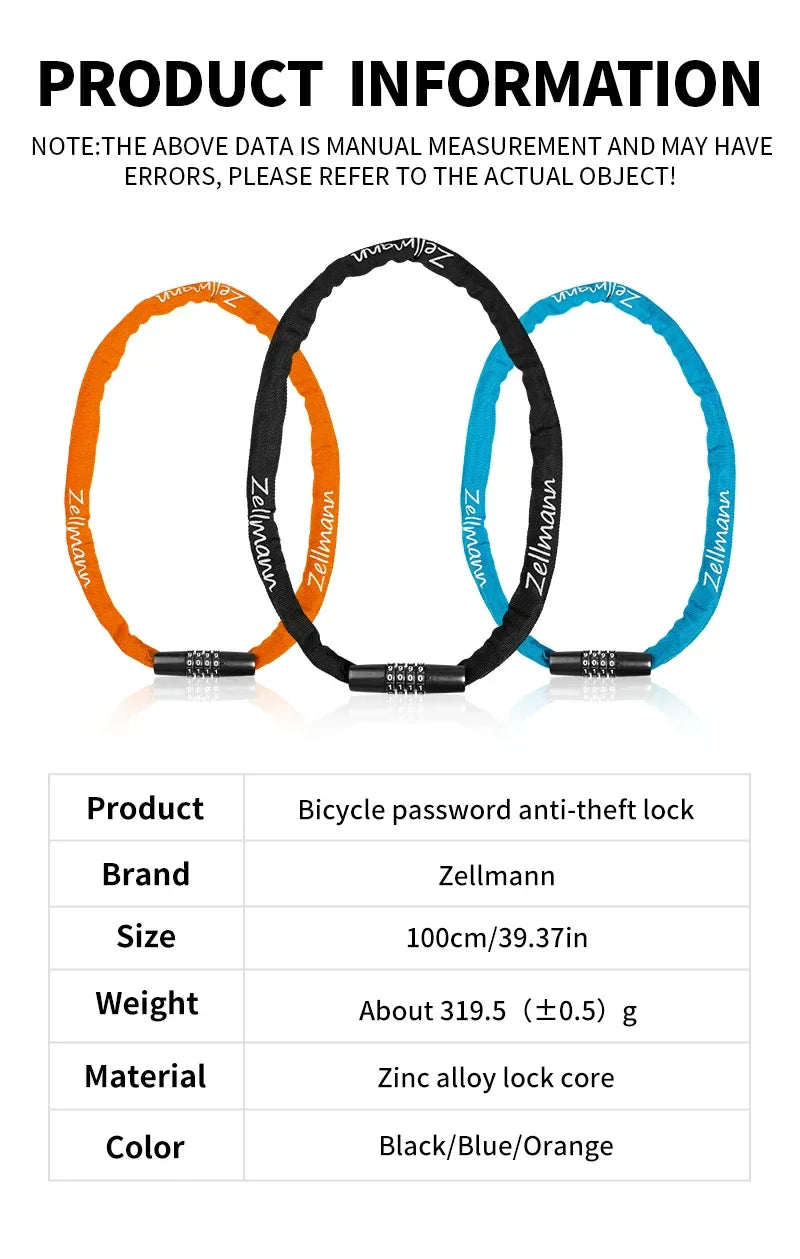 State Bicycle Co. - Steel Chain Combo Lock