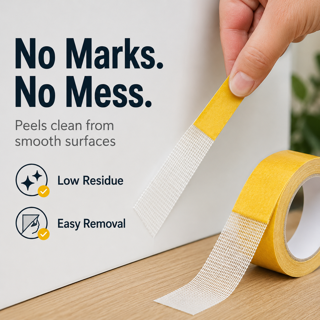 Strong Adhesive Double-sided Gauze Fiber Mesh Tape