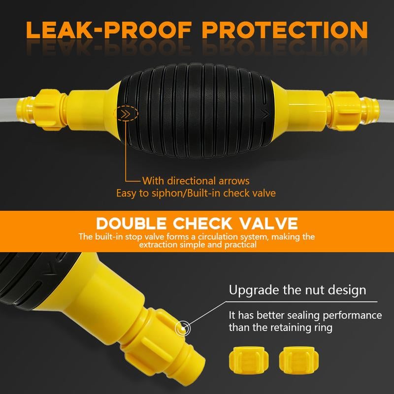 Multifunction Liquid Sucker Pump High Flow Manual Fuel Pump 9.8 Ft Hose